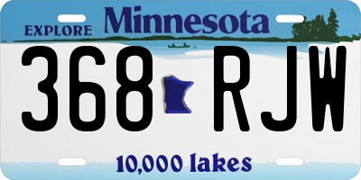 MN license plate 368RJW