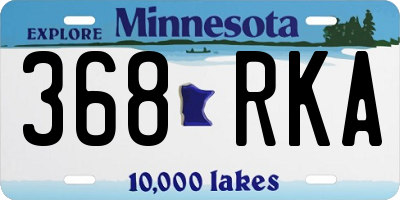 MN license plate 368RKA