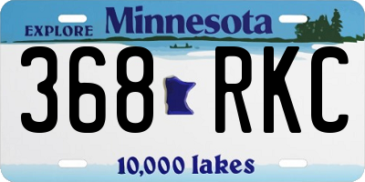 MN license plate 368RKC