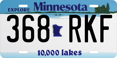 MN license plate 368RKF