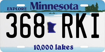 MN license plate 368RKI