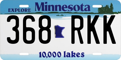 MN license plate 368RKK