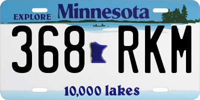 MN license plate 368RKM