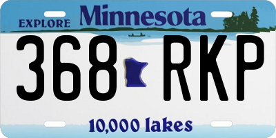 MN license plate 368RKP