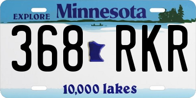 MN license plate 368RKR