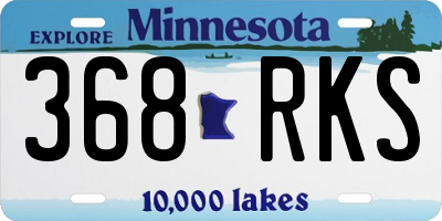 MN license plate 368RKS