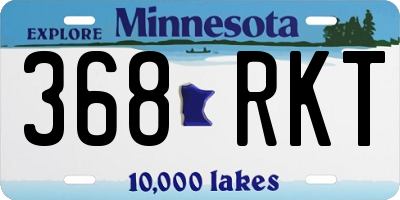 MN license plate 368RKT