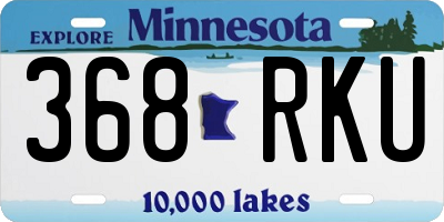 MN license plate 368RKU
