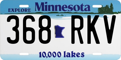 MN license plate 368RKV