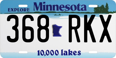 MN license plate 368RKX