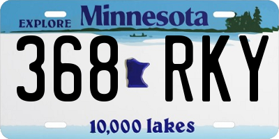 MN license plate 368RKY