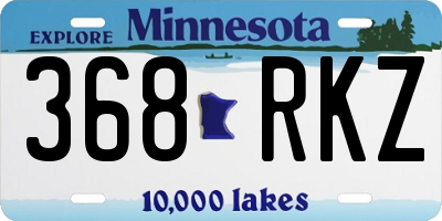 MN license plate 368RKZ
