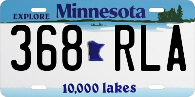 MN license plate 368RLA