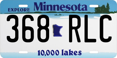 MN license plate 368RLC