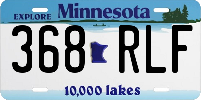 MN license plate 368RLF