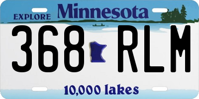 MN license plate 368RLM