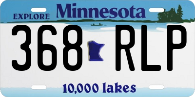 MN license plate 368RLP