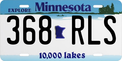 MN license plate 368RLS