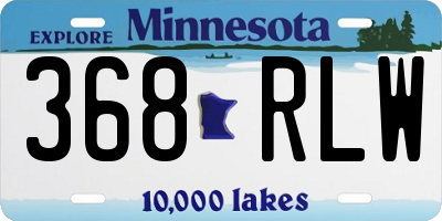 MN license plate 368RLW