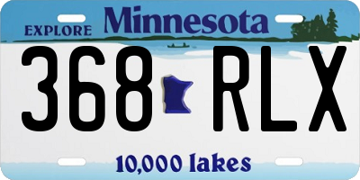 MN license plate 368RLX