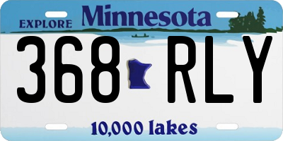 MN license plate 368RLY