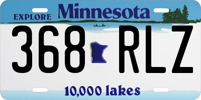 MN license plate 368RLZ