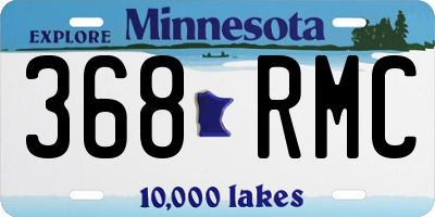 MN license plate 368RMC