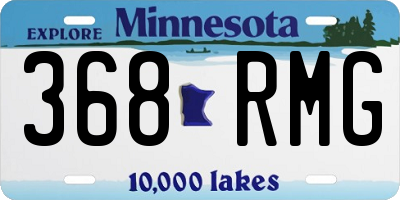 MN license plate 368RMG