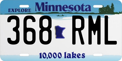 MN license plate 368RML