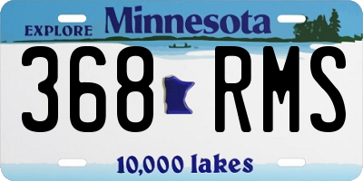 MN license plate 368RMS