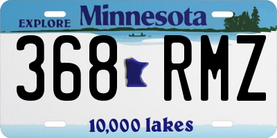 MN license plate 368RMZ