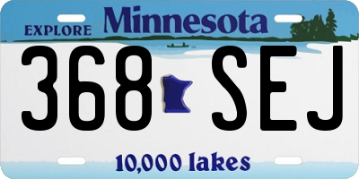 MN license plate 368SEJ