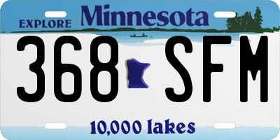 MN license plate 368SFM