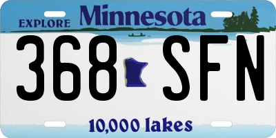 MN license plate 368SFN