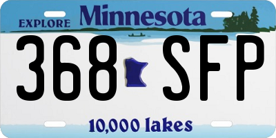 MN license plate 368SFP
