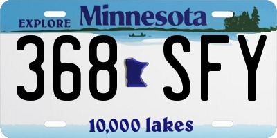 MN license plate 368SFY