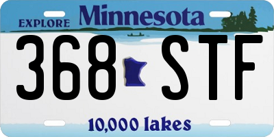 MN license plate 368STF