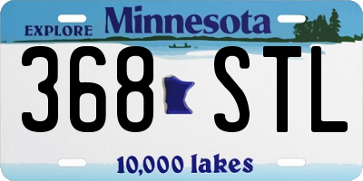 MN license plate 368STL