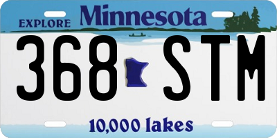 MN license plate 368STM