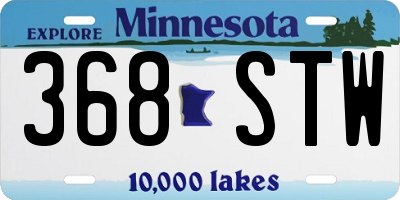 MN license plate 368STW