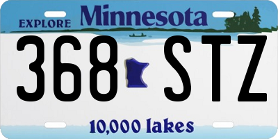 MN license plate 368STZ