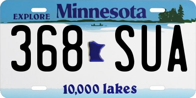 MN license plate 368SUA