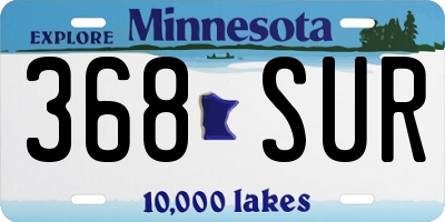 MN license plate 368SUR
