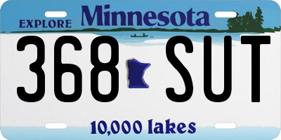 MN license plate 368SUT
