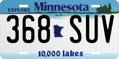 MN license plate 368SUV