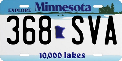 MN license plate 368SVA