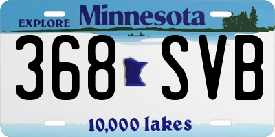 MN license plate 368SVB