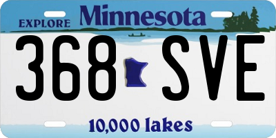 MN license plate 368SVE