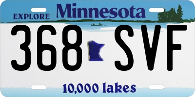 MN license plate 368SVF