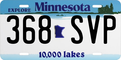 MN license plate 368SVP